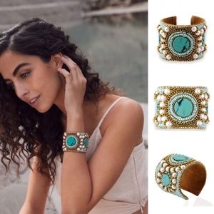 Boho Handcrafted Boho Beaded Cuff Bracelet